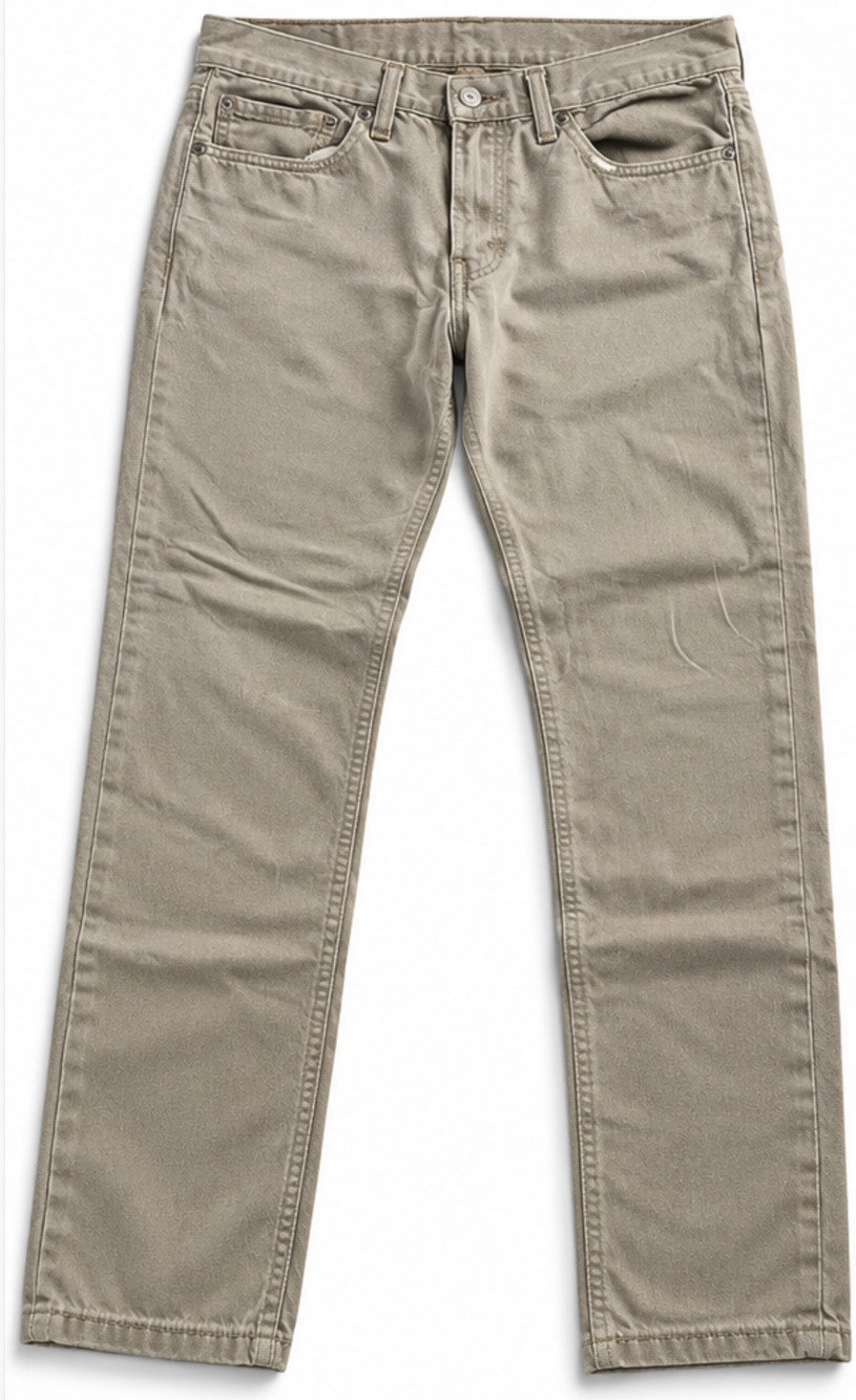 Levi's Men's Jeans 34x32 Khaki Tan Beige Straight Leg 5 Pocket Casual Pants